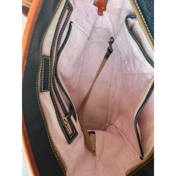 Dooney & Bourke Black and Copper Leather Colored Tote - Picture 11 of 16
